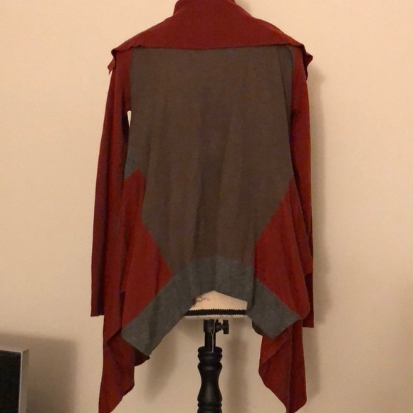 Soft Surroundings Color Block Asymmetrical Cardi - Picture 2 of 3